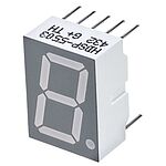 HDSP-5503 Broadcom 7-Segment LED Display, CC Red 3.7 mcd RH DP 14.2mm