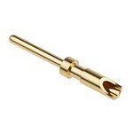 Bulgin Male Solder Circular Connector Contact, Wire Size 26 → 22 AWG