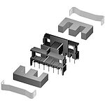 EPCOS N87 E 13/7/4 Transformer Ferrite Core, 850nH, For Use With Miniature Transformers, Power Transformers