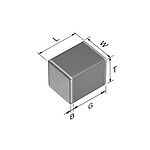 TDK, 1210 (3225M) 100nF Multilayer Ceramic Capacitor MLCC 50V dc ±5% , SMD CGA6P2C0G1H104J250AA