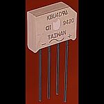Vishay Bridge Rectifier, 4A, 200V, 4-Pin