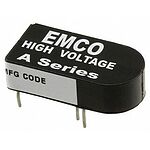 XP Power A DC-DC Converter, 5kV dc/ 200uA Output, 0 → 5 V dc Input, 1W, Through Hole, +75°C Max Temp -25°C Min