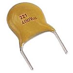 Vishay Single Layer Ceramic Capacitor (SLCC) 680pF 2kV dc ±10% Y5R Dielectric, F, Through Hole +125°C Max Op. Temp.