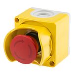 ABB 1SFA Series Grey, Yellow Emergency Stop Push Button, 2NC, Surface Mount, IP66, IP67, IP69K