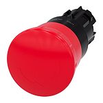 Siemens 3SU1 Series Red Emergency Stop Push Button, 22mm Cutout, Panel Mount, IP66, IP67, IP69