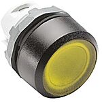 ABB Modular Series Yellow Momentary Push Button Head, 22mm Cutout, IP66