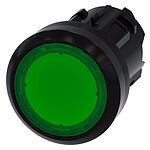 Siemens SIRIUS ACT Series Green Illuminated Momentary Push Button Head, 22mm Cutout, IP66, IP67, IP69K