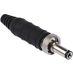Switchcraft DC Plug Rated At 5.0A, Cable Mount, length 57mm, Nickel, IP68