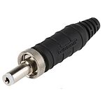 Switchcraft, S762KS DC Plug Rated At 5.0A, Cable Mount, length 57mm, Nickel, IP68