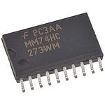 onsemi MM74HC273WMX Octal D Type Flip Flop IC, LSTTL, 20-Pin SOIC
