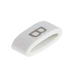 HODS85 Slide On Cable Markers, Black on White, Pre-printed (B), 1.8~6.3mm Cable (531-07862 HOBS85-PVC-WH)