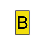 Ovalgrip Slide On Cable Markers, Black on Yellow, Pre-printed (B), 2.5 6mm Cable (901-10184)
