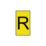 Ovalgrip Slide On Cable Markers, Black on Yellow, Pre-printed (R), 2.5~6mm Cable (901-10199)