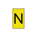 Ovalgrip Slide On Cable Markers, Black on Yellow, Pre-printed (N), 2.5~6mm Cable (901-10196)