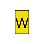 Ovalgrip Slide On Cable Markers, Black on Yellow, Pre-printed (W), 2.5~6mm Cable (901-10204)