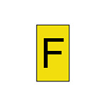 Ovalgrip Slide On Cable Markers, Black on Yellow, Pre-printed (F), 2.5~6mm Cable (901-10457)