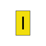 Ovalgrip Slide On Cable Markers, Black on Yellow, Pre-printed (I), 2.5~6mm Cable (901-10460)