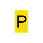 Ovalgrip Slide On Cable Markers, Black on Yellow, Pre-printed (P), 2.5~6mm Cable (901-10467)