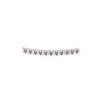 Helagrip Slide On Cable Markers, Black on White, Pre-printed (V), 2~5mm Cable (515-03959 HGDC2-5 V-PVC-WH)
