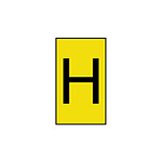 Ovalgrip Slide On Cable Markers, Black on Yellow, Pre-printed (H), 2.5~6mm Cable (901-10459)