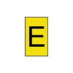 Ovalgrip Slide On Cable Markers, Black on Yellow, Pre-printed (E), 2.5~6mm Cable (901-10456)