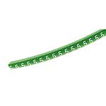 Helagrip Slide On Cable Markers, White on Green, Pre-printed (5), 2~5mm Cable (515-03950 HGDC2-5 5-PVC-GN)