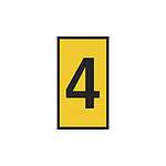 WIC0 Snap On Cable Markers, Black, Pre-printed (4), 0.8~2.2 Cable (561-00644 WIC0-4-PA66-YE)