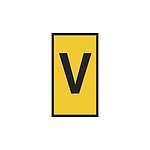 HODS85 Slide On Cable Markers, Yellow, Pre-printed (V), 1.8~3.6mm Cable (531-07956 HODS85 V-PVC-YE)