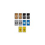 WIC Snap On Clip On Cable Marker, assorted colours, Pre-printed (EARTH, L1, L2, L3, N), 4.3 (561-03300)