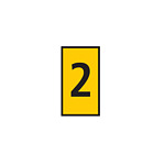 WIC Snap On Clip On Cable Marker, Yellow, Pre-printed (2), 4.3~5.3mm Cable (561-03624)