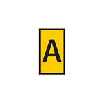 WIC Snap On Clip On Cable Marker, Yellow, Pre-printed (A), 4.3~5.3mm Cable (561-03014)