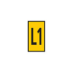 WIC Snap On Clip On Cable Marker, Yellow, Pre-printed (L1), 4.3~5.3mm Cable (561-03314)
