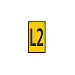 WIC Snap On Clip On Cable Marker, Yellow, Pre-printed (L2), 4.3~5.3mm Cable (561-03324)