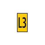 WIC Snap On Clip On Cable Marker, Yellow, Pre-printed (L3), 4.3~5.3mm Cable (561-03334)