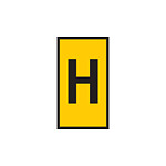 HODS50 Slide On Cable Marker, Black on Yellow, Pre-printed (H), 1.7~3.6mm Cable (531-15084)
