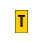 HODS50 Slide On Cable Marker, Black on Yellow, Pre-printed (T), 1.7~3.6mm Cable (531-15204)