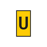 HODS50 Slide On Cable Marker, Black on Yellow, Pre-printed (U), 1.7~3.6mm Cable (531-15214)