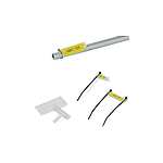 Helafix Cable Tie Cable Markers, Transparent (525-25523 HC24-52-PEUV-CL)