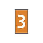 WIC0 Cable Markers, Orange, Pre-printed (3), 2~2.8mm Cable (561-00633)