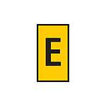 WIC0 Cable Markers, Yellow, Pre-printed (E), 2~2.8mm Cable (561-00054)