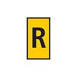 HODS85 Slide On Cable Marker, Black on Yellow, Pre-printed (R), 1.8~6.3mm Cable (531-07952)