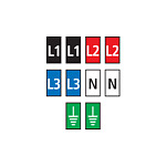 WIC1 Cable Markers, assorted colours, Pre-printed (EARTH, L1, L2, L3, N), 2~2.8mm Cable (561-01302)