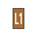 WIC1 Cable Markers, Brown, Pre-printed (L1), 2~2.8mm Cable (561-01311)