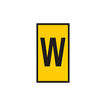 WIC1 Cable Markers, Yellow, Pre-printed (W), 2~2.8mm Cable (561-01234)