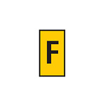 WIC Snap On Clip On Cable Marker, Yellow, Pre-printed (F), 2.8~3.8mm Cable (561-02064)