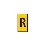 WIC Snap On Clip On Cable Marker, Yellow, Pre-printed (R), 2.8~3.8mm Cable (561-02184)