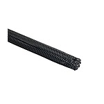 Braided Nylon 66 Black Cable Sleeve, 10mm Diameter, 100m Length (170-41000 HEGPA6610-PA66-BK)