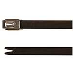 Cable Tie, Roller Ball, 681mm x 7.9 mm, Black 316 Stainless Steel, Pk-50 (111-00297 MBT27HFC-SP/SS316-BK)