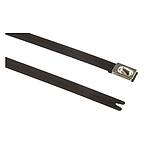 Cable Tie, Roller Ball, 521mm x 7.9 mm, Black Polyester Coated Stainless Steel, Pk-50 (111-00296 MBT20HFC-SP/SS316-BK)