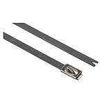 Cable Tie, Roller Ball, 201mm x 4.6 mm, Metallic 316 Stainless Steel, Pk-100 (111-93089 MBT8S-SS316-ML)